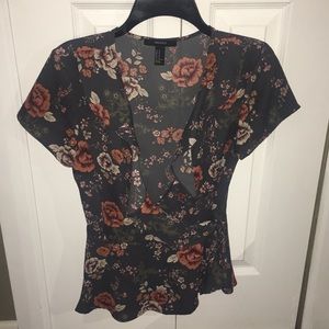 Floral low cut top